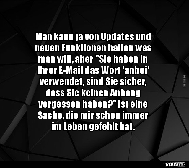 Man kann ja von Updates und neuen Funktionen halten was.. - Lustige Bilder | DEBESTE.de