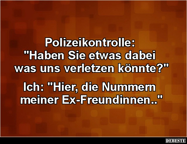 Polizeikontrolle: 'Haben Sie etwas dabei was uns..' - Lustige Bilder | DEBESTE.de