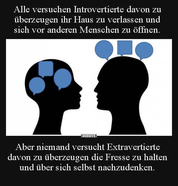 Alle versuchen Introvertierte davon zu überzeugen ihr Haus.. - Lustige Bilder | DEBESTE.de