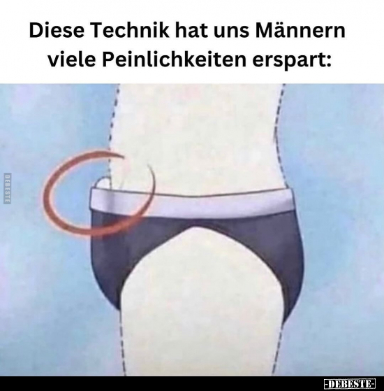 Diese Technik hat uns Männern viele Peinlichkeitenn erspart.. - Lustige Bilder | DEBESTE.de