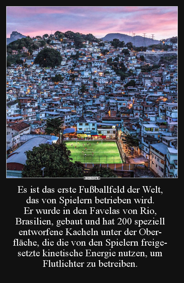 Es ist das erste Fußballfeld der Welt, das von Spielern.. - Lustige Bilder | DEBESTE.de
