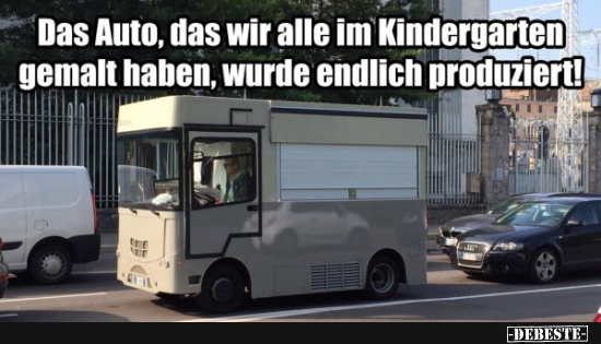 Das Auto, das wir alle im Kindergarten gemalt haben.. - Lustige Bilder | DEBESTE.de