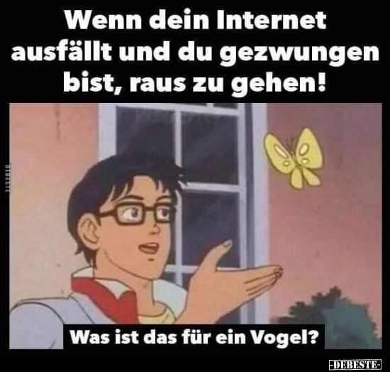 Wenn dein Internet ausfällt und du gezwungen bist, raus zu.. - Lustige Bilder | DEBESTE.de