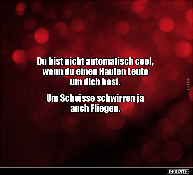 Du bist nicht automatisch cool, wenn du einen Haufen Leute.. - Lustige Bilder | DEBESTE.de
