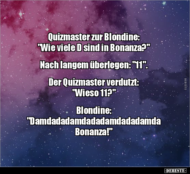 Quizmaster zur Blondine: "Wie viele D sind in.." - Lustige Bilder | DEBESTE.de