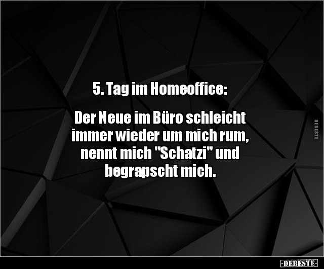 5. Tag im Homeoffice: Der Neue im Büro schleicht.. - Lustige Bilder | DEBESTE.de