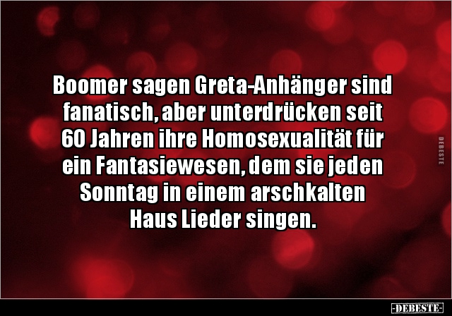 Boomer sagen Greta-Anhänger sind fanatisch, aber.. - Lustige Bilder | DEBESTE.de