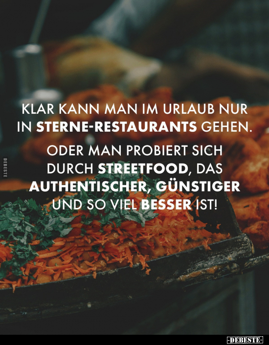 Klar kann man im Urlaub nur in Sterne-Restaurants.. - Lustige Bilder | DEBESTE.de