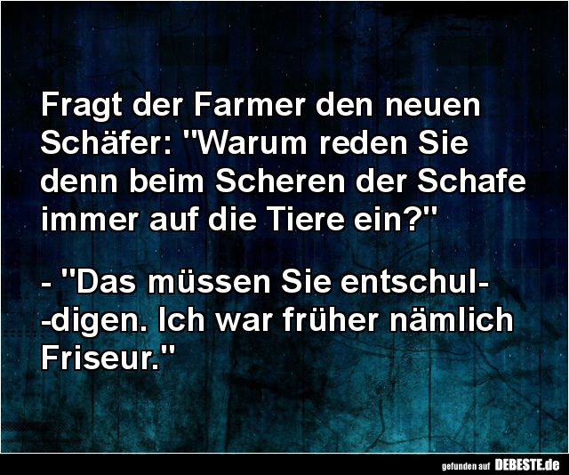 Fragt der Farmer den neuen Schäfer.. - Lustige Bilder | DEBESTE.de