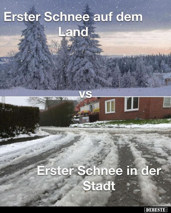 Erster Schnee auf dem Land.. - Lustige Bilder | DEBESTE.de