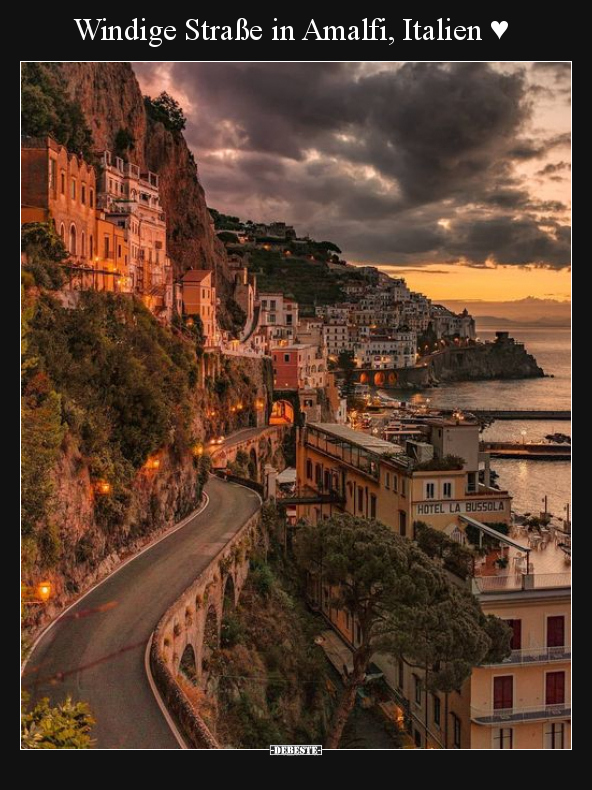 Windige Straße in Amalfi, Italien ♥.. - Lustige Bilder | DEBESTE.de