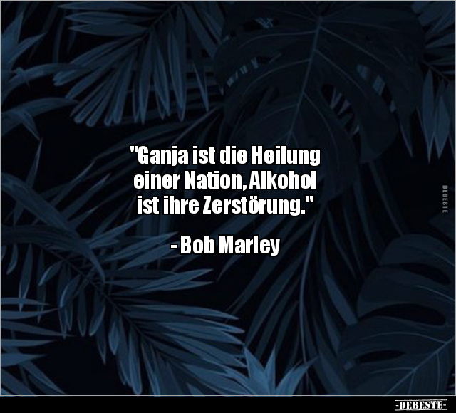 "Ganja ist die Heilung einer Nation, Alkohol ist.." - Lustige Bilder | DEBESTE.de