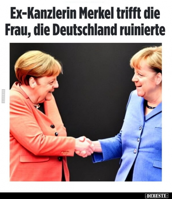 Ex-Kanzlerin Merkel trifft die Frau, die Deutschland ruinierte.. - Lustige Bilder | DEBESTE.de