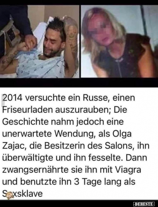 2014 versuchte ein Russe, einen Friseurladen auszurauben.. - Lustige Bilder | DEBESTE.de