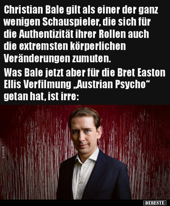 Christian Bale gilt als einer der ganz wenigen.. - Lustige Bilder | DEBESTE.de