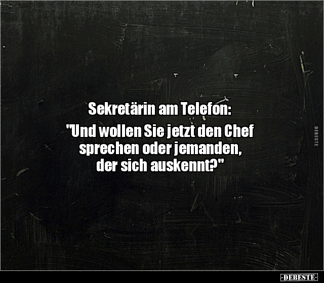 Sekretärin am Telefon: "Und wollen Sie jetzt den Chef.." - Lustige Bilder | DEBESTE.de