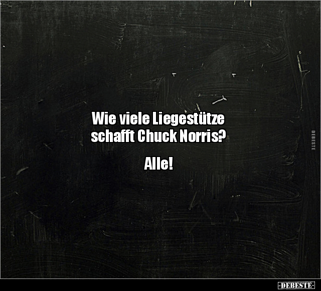 Wie viele Liegestütze schafft Chuck Norris?.. - Lustige Bilder | DEBESTE.de