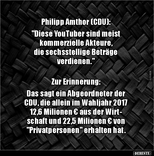 Philipp Amthor (CDU): "Diese YouTuber sind meist.." - Lustige Bilder | DEBESTE.de