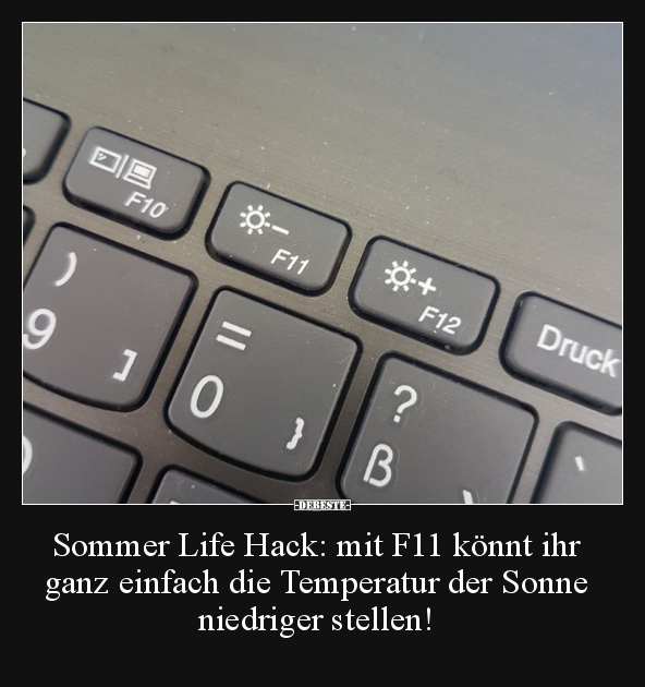 Sommer Life Hack: mit F11 könnt ihr ganz einfach die.. - Lustige Bilder | DEBESTE.de
