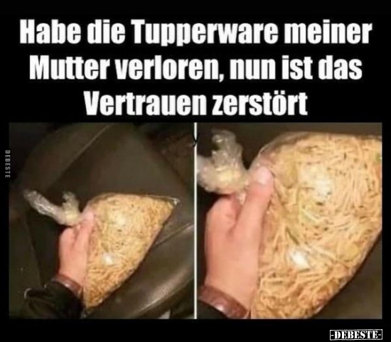 Habe die Tupperware meiner Mutter verloren, nun ist das.. - Lustige Bilder | DEBESTE.de