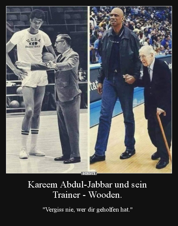 Kareem Abdul-Jabbar und sein Trainer - Wooden.. - Lustige Bilder | DEBESTE.de
