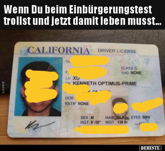 Wenn Du beim Einbürgerungstest trollst und jetzt damit.. - Lustige Bilder | DEBESTE.de