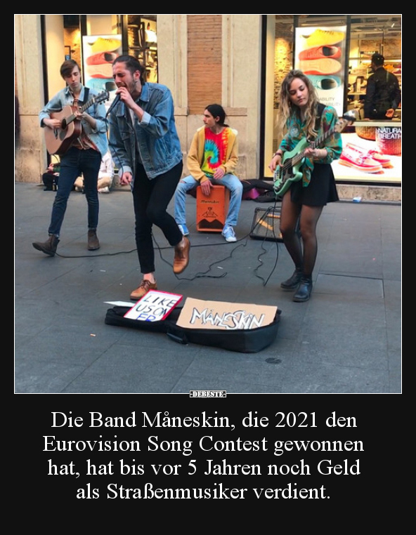 Die Band Måneskin, die 2021 den Eurovision Song Contest.. - Lustige Bilder | DEBESTE.de