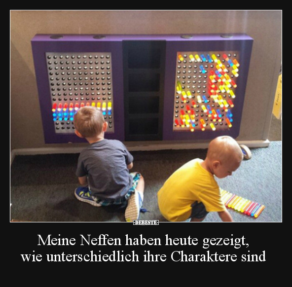 Meine Neffen haben heute gezeigt, wie unterschiedlich.. - Lustige Bilder | DEBESTE.de