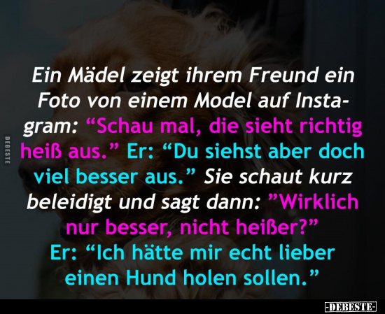 Ein Mädel zeigt ihrem Freund ein Foto von einem Model auf.. - Lustige Bilder | DEBESTE.de