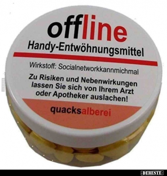 Offline - Handy-Entwöhnungsmittel.. - Lustige Bilder | DEBESTE.de