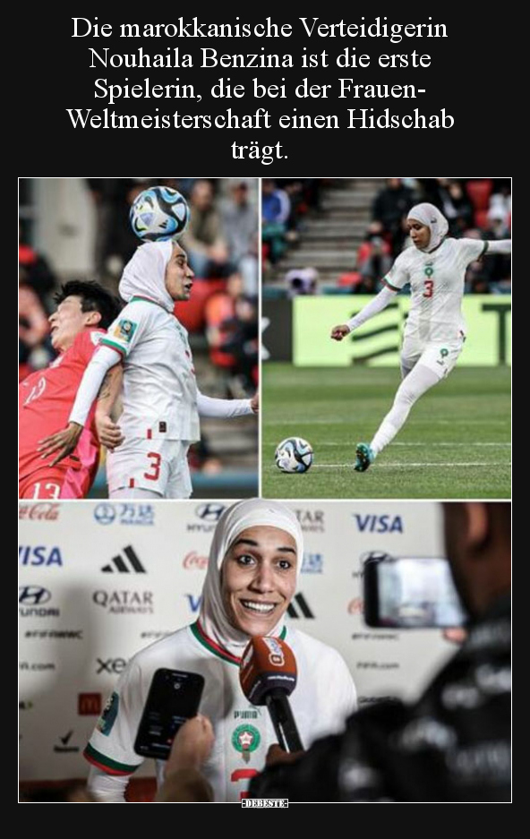 Die marokkanische Verteidigerin Nouhaila Benzina ist die.. - Lustige Bilder | DEBESTE.de