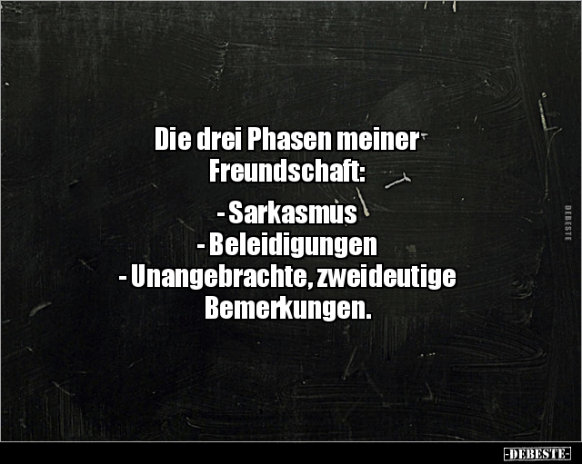 Die drei Phasen meiner Freundschaft:  - Sarkasmus.. - Lustige Bilder | DEBESTE.de