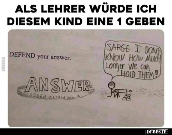 Als Lehrer würde ich diesem Kind eine 1 geben... - Lustige Bilder | DEBESTE.de