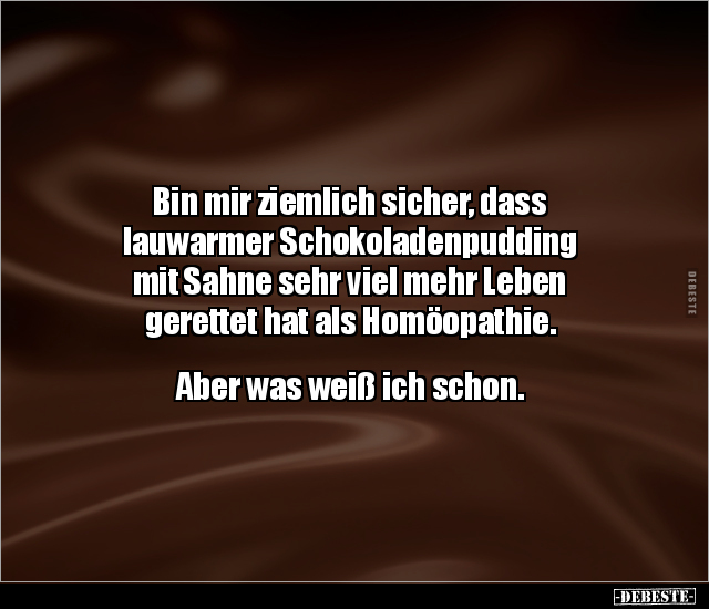 Bin mir ziemlich sicher, dass lauwarmer Schokoladenpudding.. - Lustige Bilder | DEBESTE.de
