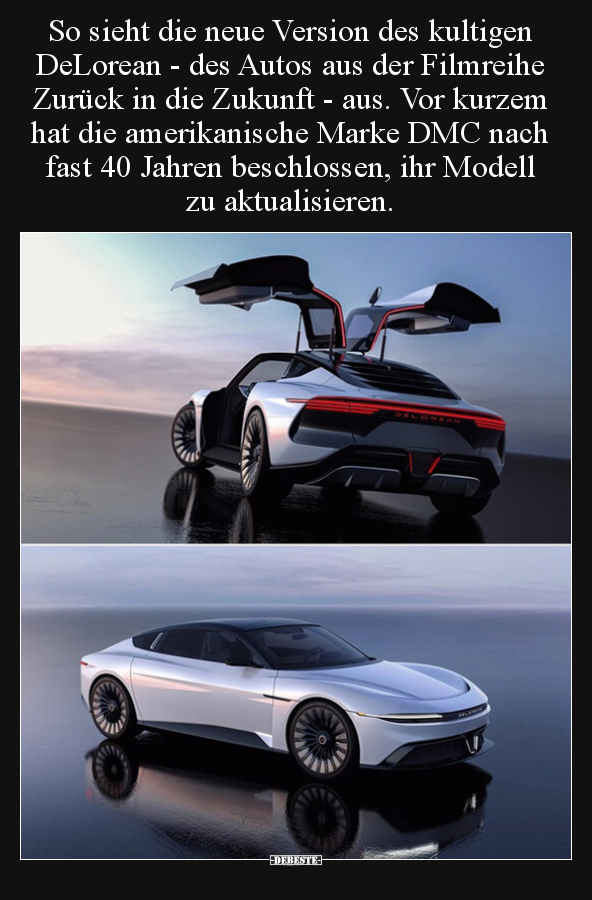 So sieht die neue Version des kultigen DeLorean - des Autos.. - Lustige Bilder | DEBESTE.de