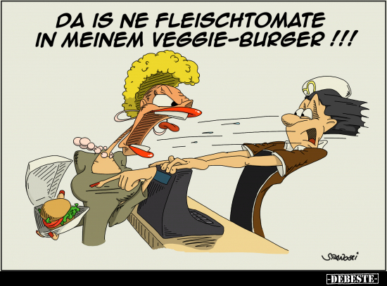 Da ist ne Fleischtomate in meinem Veggie-Burger!!!.. - Lustige Bilder | DEBESTE.de
