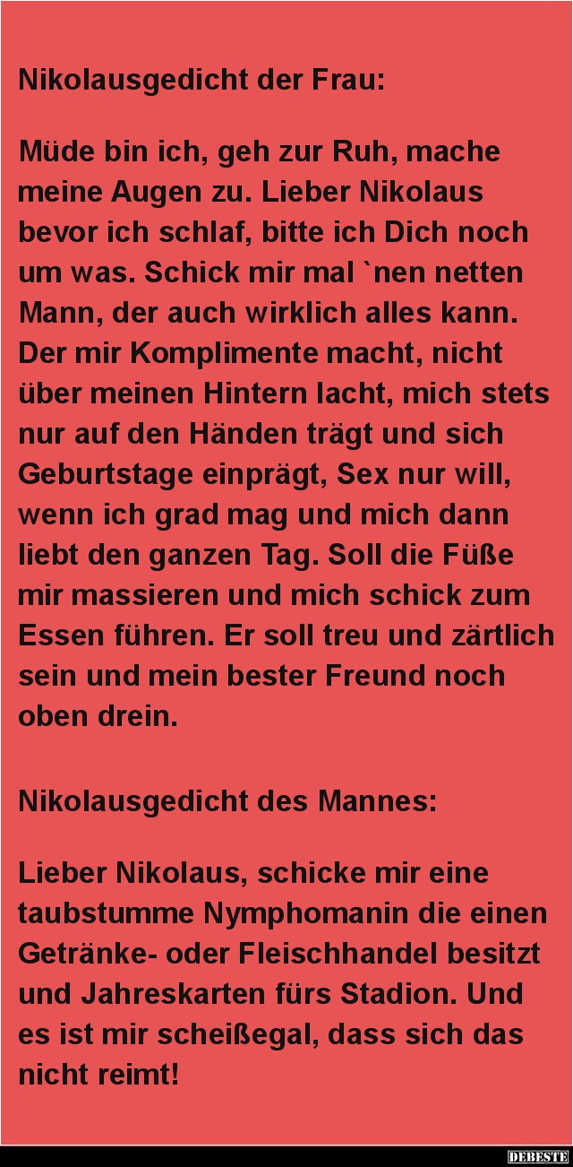 Nikolausgedicht.. - Lustige Bilder | DEBESTE.de