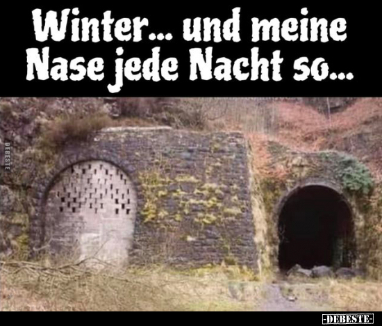 Winter... und meine Nase jede Nacht so... - Lustige Bilder | DEBESTE.de
