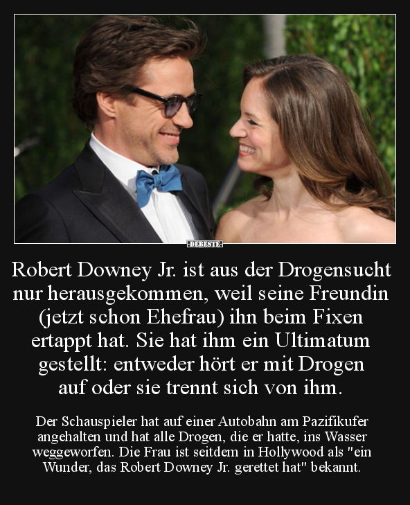 Robert Downey Jr. ist aus der Drogensucht nur.. - Lustige Bilder | DEBESTE.de