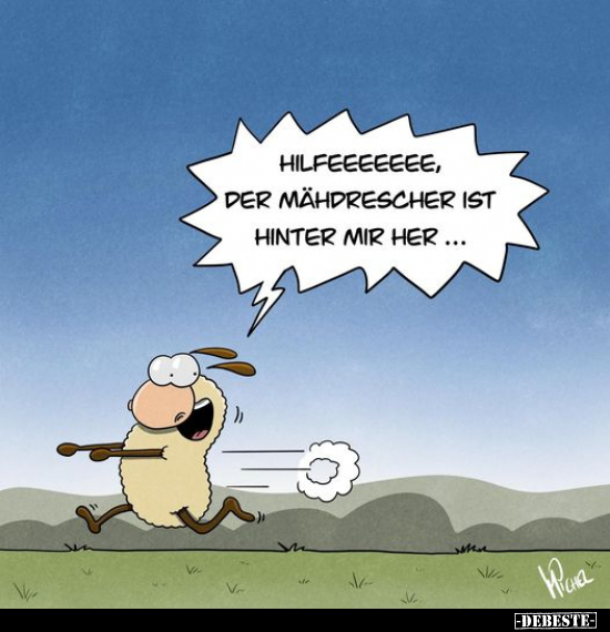 Hilfeeeeeee, der Mähdrescher ist hinter mir her.. - Lustige Bilder | DEBESTE.de