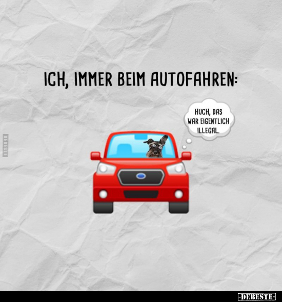 Ich, immer beim Autofahren.. - Lustige Bilder | DEBESTE.de