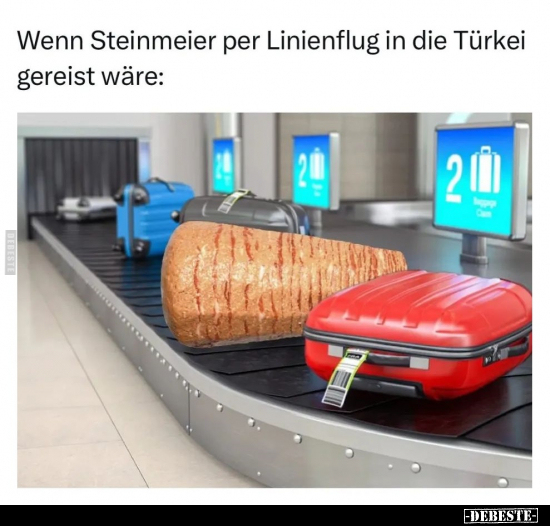 Wenn Steinmeier per Linienflug in die Türkei gereist.. - Lustige Bilder | DEBESTE.de