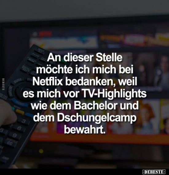 An dieser Stelle möchte ich mich bei Netflix bedanken, weil.. - Lustige Bilder | DEBESTE.de