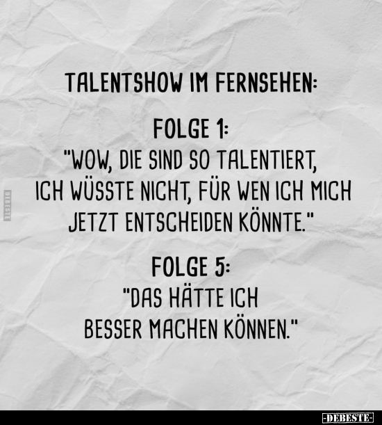 Talentshow im Fernsehen: Folge 1: "Wow, die sind so.." - Lustige Bilder | DEBESTE.de