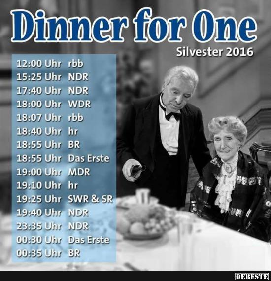 Dinner for One.. | Lustige Bilder, Sprüche, Witze, echt lustig
