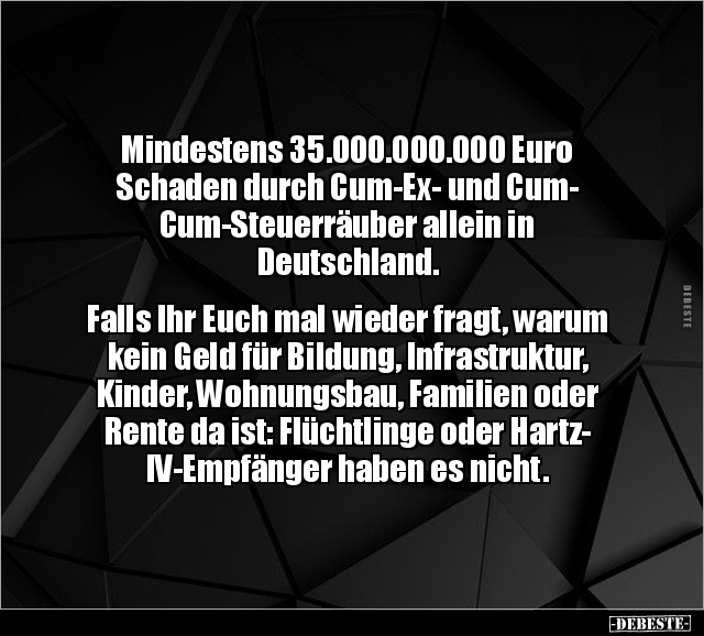 Mindestens 35.000.000.000 Euro Schaden durch.. - Lustige Bilder | DEBESTE.de