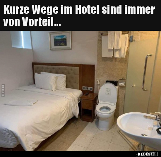 Kurze Wege im Hotel sind immer von Vorteil... - Lustige Bilder | DEBESTE.de