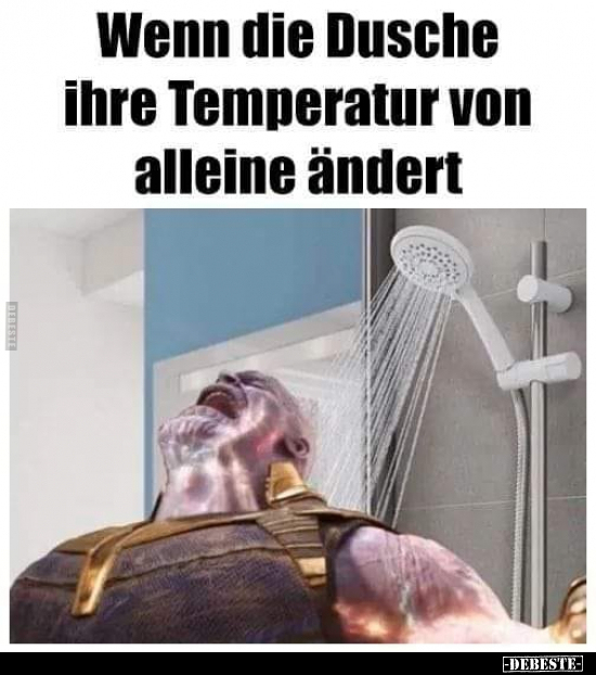 Wenn die Dusche ihre Temperatur von alleine ändert.. - Lustige Bilder | DEBESTE.de