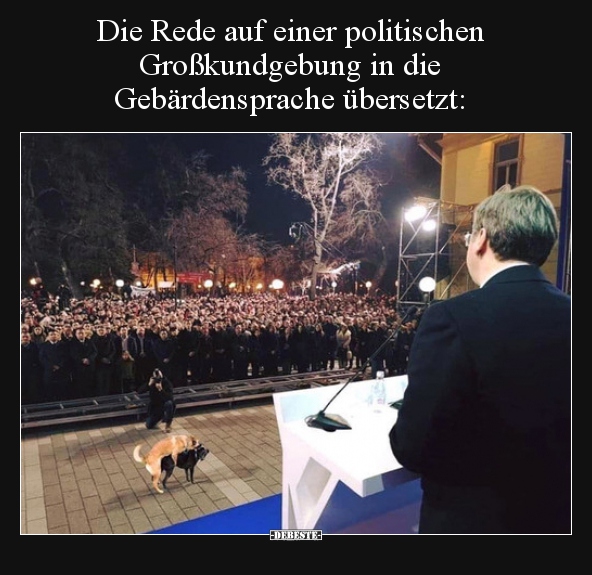 Die Rede auf einer politischen Großkundgebung in die.. - Lustige Bilder | DEBESTE.de