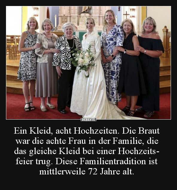 Ein Kleid, acht Hochzeiten. Die Braut war die achte Frau.. - Lustige Bilder | DEBESTE.de